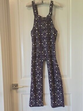 ade + ayo Dark Purple Patterned Girl's Jumpsuit Overalls